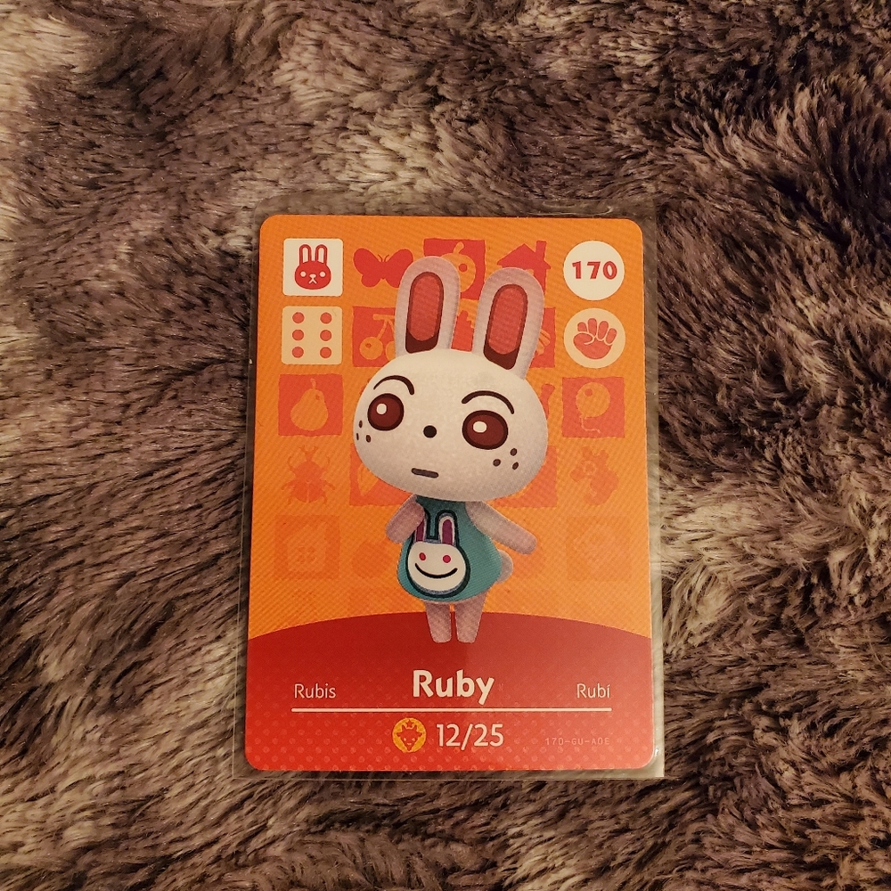 Ruby Animal Crossing Amiibo Character Card